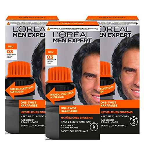 L'Oreal Paris Men Expert One Twist - Tinte para el pelo (3 unidades