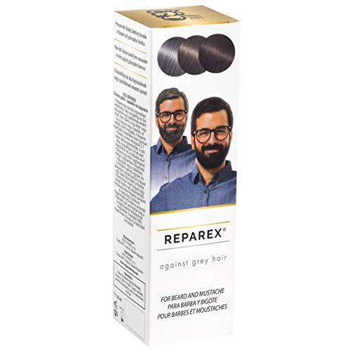 Reparex contra canas - Tratamiento de barba gris natural para bigote y barba