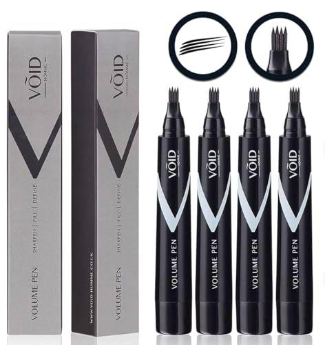 VOID Homme Beard Pen Filler para hombres (paquete de 4) Delineador para barba fácil