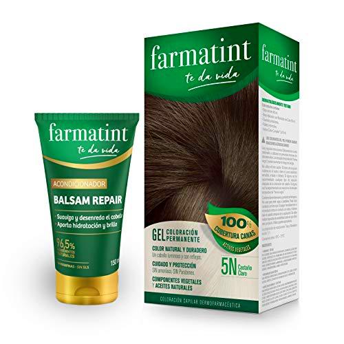 Pack Farmatint - Tinte 5N Castaño Claro + Acondicionador reparador