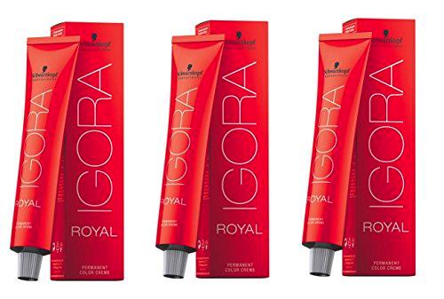 Schwarzkopf Igora Royal 6-00 - Set de 3 botes de 60 ml