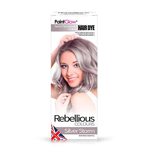 Paintglow - Rebellious Colours - Tinte de Pelo Semi-Permanente 70 ml (Silver Storm)