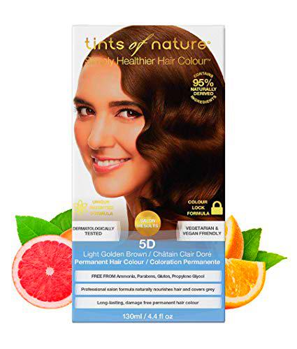 Tints of Nature 5D Light Golden Brown Permanent Hair Dye, Single