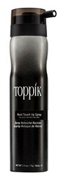 Toppik Spray Retoca Raíces Negro, Cubre de Forma Instantánea las Raíces y las Canas sin Apelmazar el Cabello, 98 ml