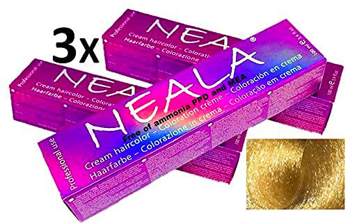 NEALA Pack 3 tinte permanente profesional para el cabello sin amoniaco y sin PPD