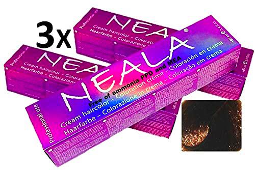 NEALA Pack 3 tinte permanente profesional para el cabello sin amoniaco y sin PPD