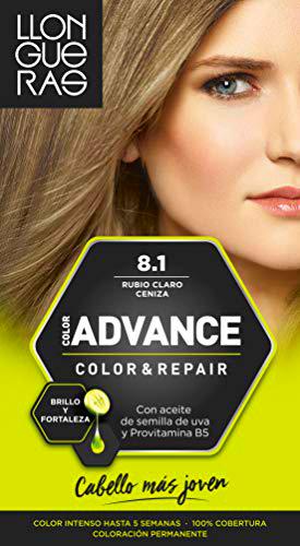 Llongueras Advance Tinte de Cabello Permanente Tono #8.1 Rubio Claro Ceniza