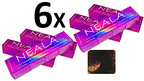 NEALA Pack 6 tinte permanente profesional para el cabello sin amoniaco y sin PPD