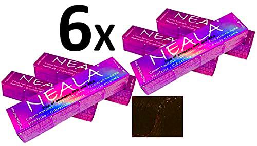 NEALA Pack 6 tinte permanente profesional para el cabello sin amoniaco y sin PPD