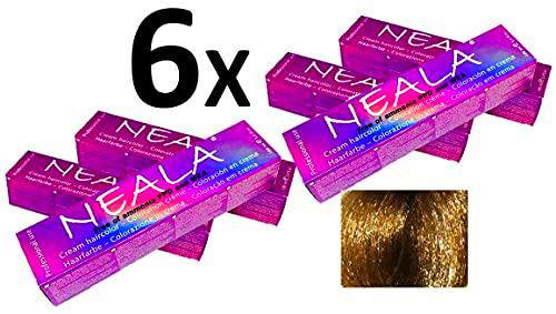 NEALA Pack 6 tinte permanente profesional para el cabello sin amoniaco y sin PPD 3.4 onzas líquidas