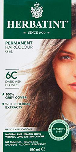 Herbatint 150 ml número 6C Dark Ash Blonde Permanente Herbal Gel Tinte para el Cabello