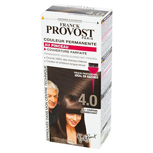 FRANCK PROVOST - Couleur Permanente Châtain Flamboyant 4.0 + Pinceau Professionnel Offert