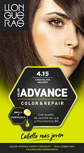 Llongueras Advance Tinte de Cabello Permanente Tono #4.15 Chocolate Helado