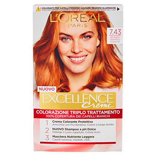 L'OREAL Excellence7,43 Rubio No Cobre Dorado - Tinte Para El Cabello