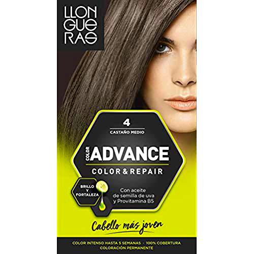 Llongueras Advance Tinte de Cabello Permanente Tono #4 Castaño Medio