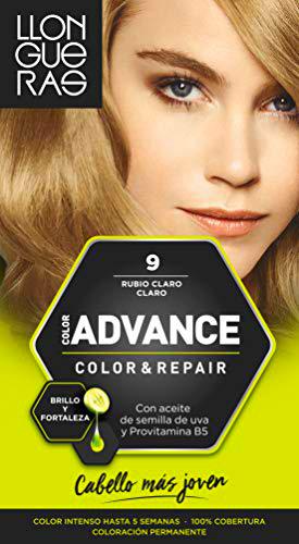 Llongueras Advance Tinte de Cabello Permanente Tono #9 Rubio Claro Claro