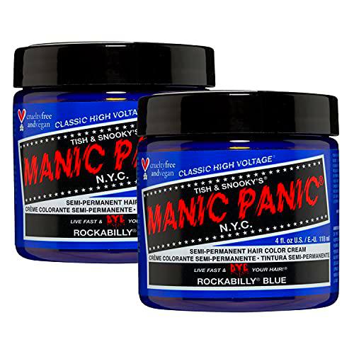 Manic Panic - Rockabilly Blue Classic Creme Vegan Cruelty Free Blue Semi Permanent Hair Dye