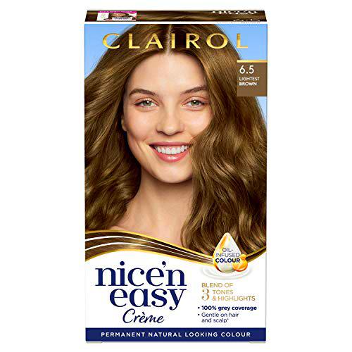 Clairol Nice'n Easy Crème, tinte permanente con aceite de aspecto natural