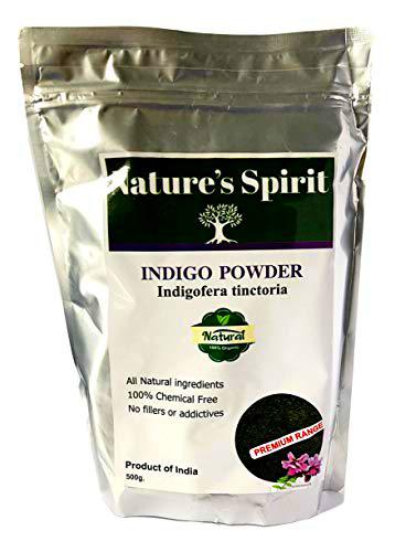 Indigo Powder 100% natural tinte para el cabello tamaño XXL 500g (1.1lb) para tonos de cabello marrón oscuro a negro