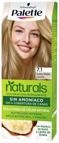 Schwarzkopf Palette Naturals - Tinte 7.1 Rubio Medio Ceniza