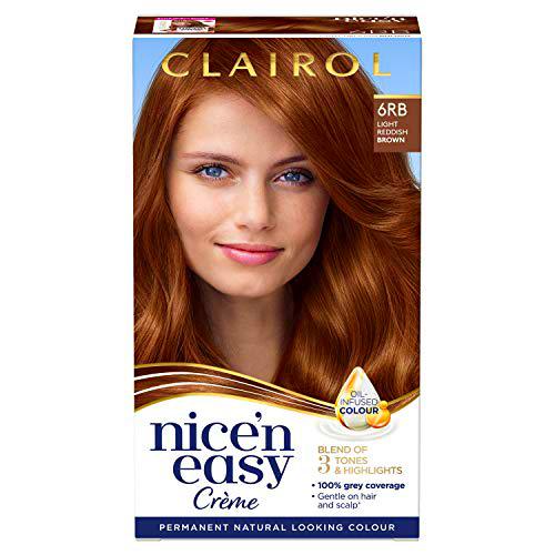 Clairol Nice'n Easy Crème, tinte permanente con aceite de aspecto natural