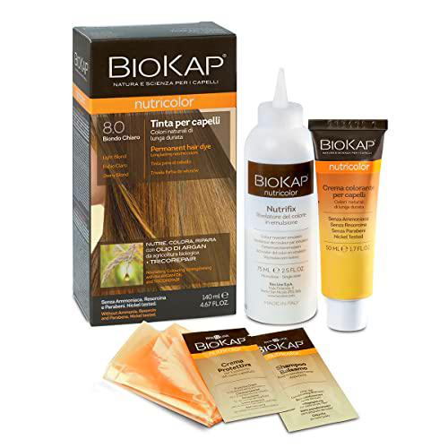 Biokap Tinte Light Blond Dye 140 ml; rubio Claro 8 1 Unidad 140 ml