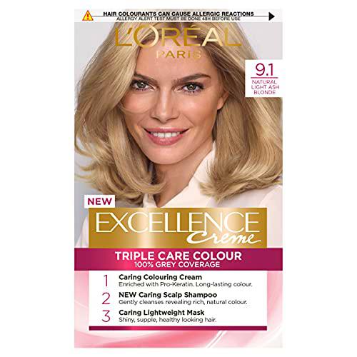 L'Oreal Excellence Permanent Hair Colour 9.1 Light Ash Blonde