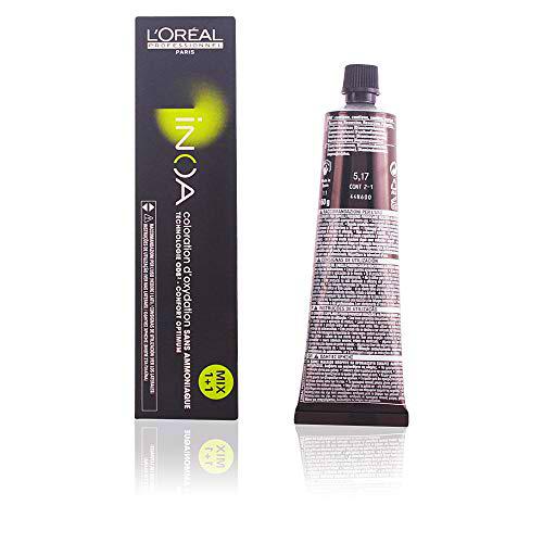 L'Oréal Inoa 5,17 Marrón Claro ceniza fresco, Teñido Permanente