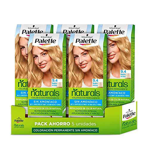 Schwarzkopf Palette Naturals Tinte permanente sin amoniaco 9.4 rubio arena (pack de 5)