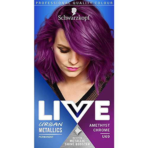 Schwarzkopf LIVE Urban Metallics - Tinte para el cabello morado permanente