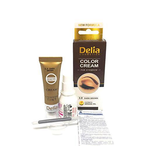 Tinte para cejas profesionales, 15ml KIT HENNA Negro/Marrón/Marrón Oscuro/Gris (Marrón Oscuro)