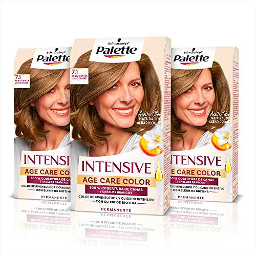 Schwarzkopf Palette Intensive Age Care - Tinte permanente 7.1 Rubio Ceniza