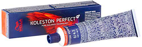 Wella Professionals Koleston Perfect Me + Vibrant Reds 8/43 Rubio Claro Rojo Oro, 60 ml