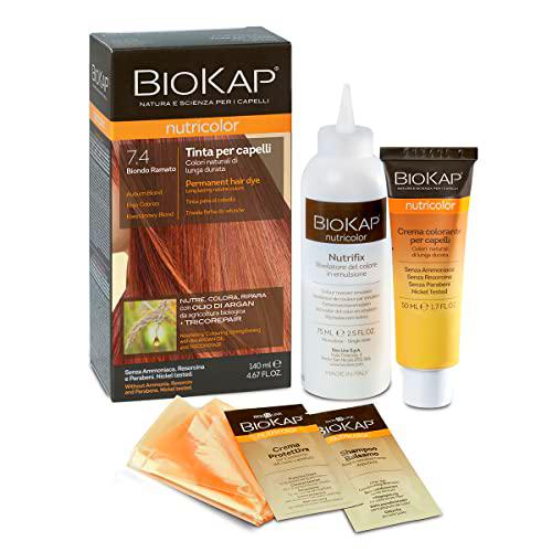 Biokap Tinte Auburn Blond Dye 140Ml Rojo Cobrizo 74 1 Unidad 500 g