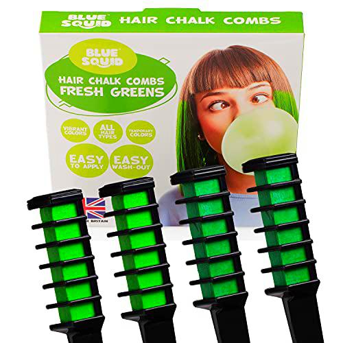 Peine de tiza para el cabello verde 4pcs USA