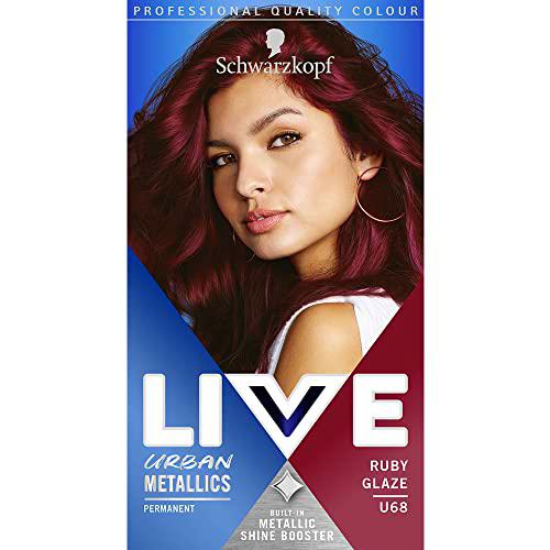 Schwarzkopf LIVE Urban Metallics - Tinte de pelo rojo permanente