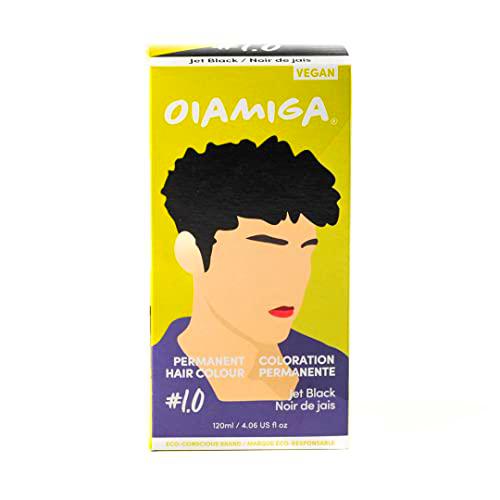 Oiamiga Jet Black Permanent Hair Colour with Natural Ingredients 120ml