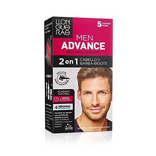 Llongueras Men Advance Tinte de Cabello Hombre, 2 en 1 Cabello