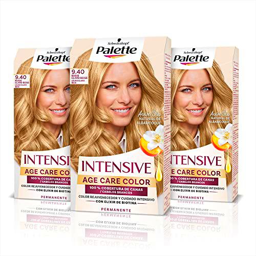 Schwarzkopf Palette Intensive Age Care - Tinte permanente 9.40 Rubio Claro Beige