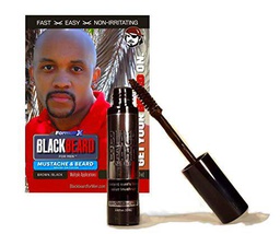 Blackbeard Brown Black - Temporary Colour for Mens Moustache Sideburns and Beard by Blackbeard