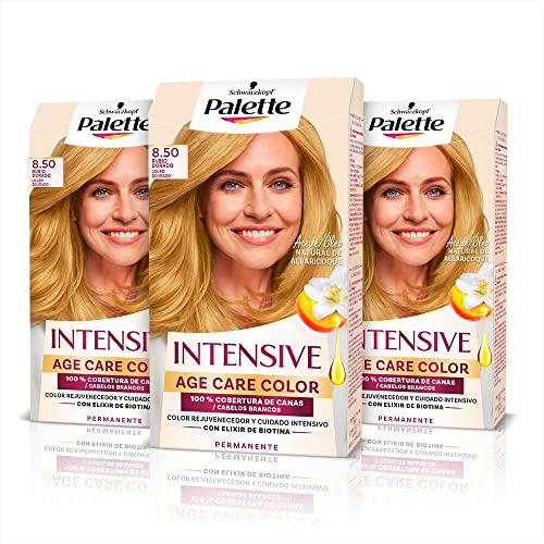 Schwarzkopf Palette Intensive Age Care - Tinte permanente 8.50 Rubio Dorado