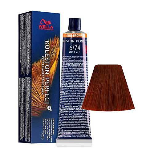 6/74 Rubio Oscuro Marròn Cobrizo Wella Koleston Perfect Me+ Deep Browns 60ml