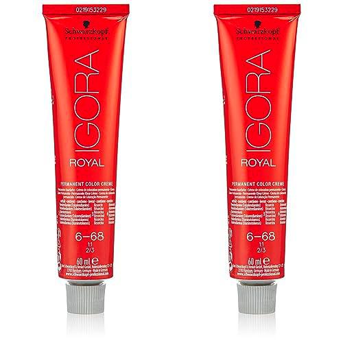 Schwarzkopf Igora Royal Tinte Capilar 6 68-60 gr (Paquete de 2)